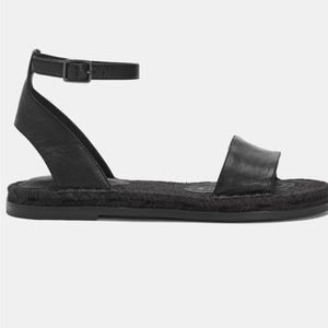 Eileen Fisher Mike Tumbled Leather Espadrille paid 130 never worn new